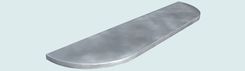 Zinc Countertop With Rounded Front Ends 2 small