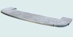Zinc Countertop With French Edge & Scroll Corners 2 small