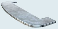 Zinc Countertop With French Edge & Scroll Corners 3 small