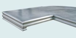 Zinc Countertop With French Edge & Scroll Corners 4 small