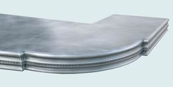 Zinc Countertop With French Edge & Scroll Corners 5 small
