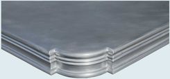 Zinc Countertop With French Edge & Stove Cutout 4 small