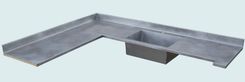 Zinc Countertop With Integral Sink & Backsplash 1 small