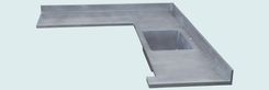 Zinc Countertop With Integral Sink & Backsplash 2 small