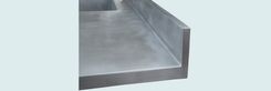Zinc Countertop With Integral Sink & Backsplash 3 small