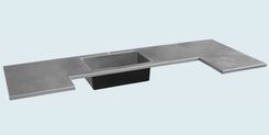 Stainless Countertop With Sink & Matte Finish 1 small
