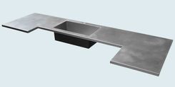 Stainless Countertop With Sink & Matte Finish 2 small