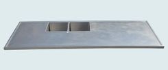 Stainless Countertop With 2 Sinks & Marine Edge 1 small
