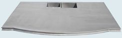 Pewter Countertop With Integral Double-Sink 1 small