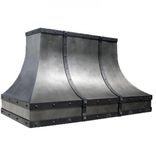 Steel Range Hood With Dark Steel Straps 1 small