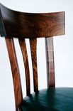 Figured Walnut Bar Stool With Leather Seat 4 small