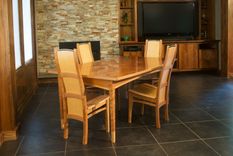 Bird's Eye Maple Dining Set 4 small