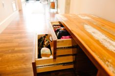Reclaimed Barnwood Bench With Storage 4 small