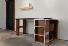 Reclaimed Barnwood Desk 2 small
