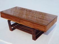 Mid Century Modern Styled Coffee Table In Cherry And Walnut 1 small