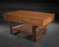 Mid Century Modern Styled Coffee Table In Cherry And Walnut 4 small