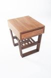 Mid Century Modern Styled Cherry And Walnut End Table 5 small