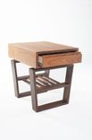 Mid Century Modern Styled Cherry And Walnut End Table 2 small