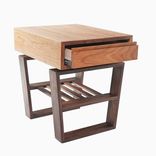 Mid Century Modern Styled Cherry And Walnut End Table 1 small