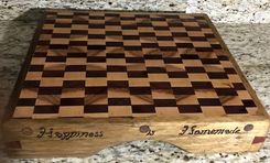 Exotic Wood End Grain Cutting Board 1 small