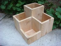 Planter:  "Jewel".  12 X 12 X 12 Inch.  Cedar. 3 small
