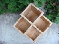 Planter:  "Jewel".  12 X 12 X 12 Inch.  Cedar. 4 small