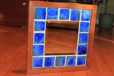 Cobalt Crystalline Tiled Mirror 1 small