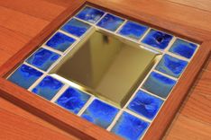 Cobalt Crystalline Tiled Mirror 3 small
