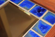 Cobalt Crystalline Tiled Mirror 4 small