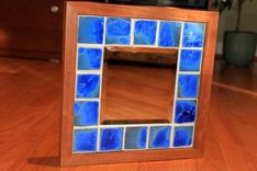 Cobalt Crystalline Tiled Mirror 6 small