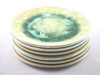 Rutile Crystalline Dessert Plates (Set Of 6) 3 small