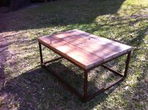 Metal Base Reclaimed Wood Top Coffee Table 3 small