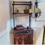 Pipe And Rough Sawn Maple Bakers Rack 2 small