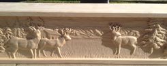 Deer And Turkey Mountain Scene Mantel 4 small