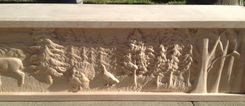 Deer And Turkey Mountain Scene Mantel 5 small