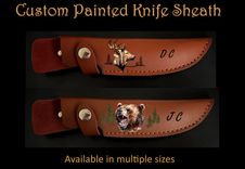 Leather Knife Sheath, Customized, Personalized, Custom Knife Sheath 1 small