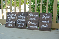 Wood Wedding Aisle Signs, Rustic Wooden Decor Wedding Ceremony 1 small