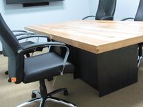 White Oak Conference Table With Steel Base 2 small