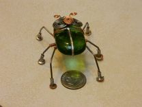 Recycled Glass And Wire Beetle 3 small