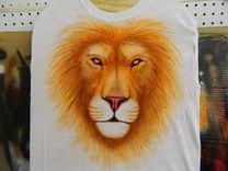 Airbrushed Lion T-Shirt 4 small