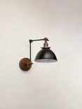 Swing Arm Adjustable Wall Light - Industrial Sconce - Black & Gold - Mid Century 1 small