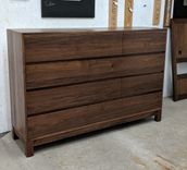 Eight (8) Drawer Walnut Dresser 1 small