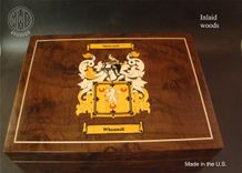 Inlaid Family Crest Humidor Hd75-1 With Free Shipping. 2 small
