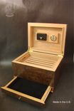 Inlaid Family Crest Humidor Hd75-1 With Free Shipping. 4 small