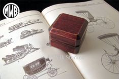 Antique Style Engagement Ring Box With Free Engraving And Shipping. Rb-43 1 small