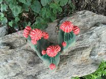 Ceramic Sculpture Set Of 3 Cactus 2 small