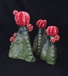 Ceramic Sculpture Set Of 3 Cactus 3 small