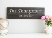 Last Name Sign - Family Name Established Sign - Personalized Signs For Home 1 small