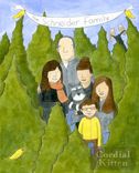 Custom Illustrated Invitations, Family Portraits, Personalized Notecards 1 small