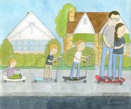 Custom Illustrated Family Portrait, House Portrait, Home Remembrance 6 small